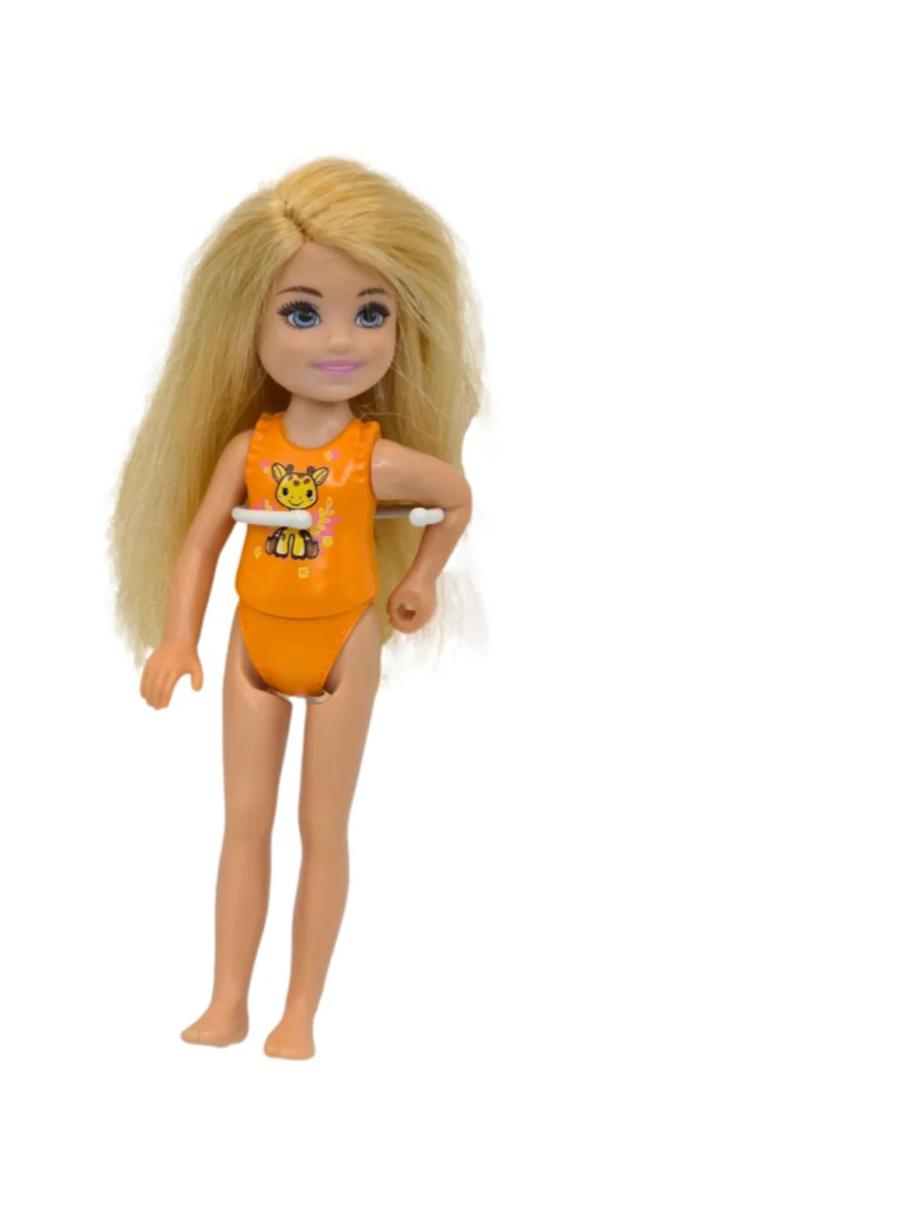 Mattel Chelsea Doll Girls One Size Orange Yellow Giraffe Swimsuit